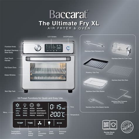 Baccarat The Ultimate Fry XL Air Fryer & Oven Size .